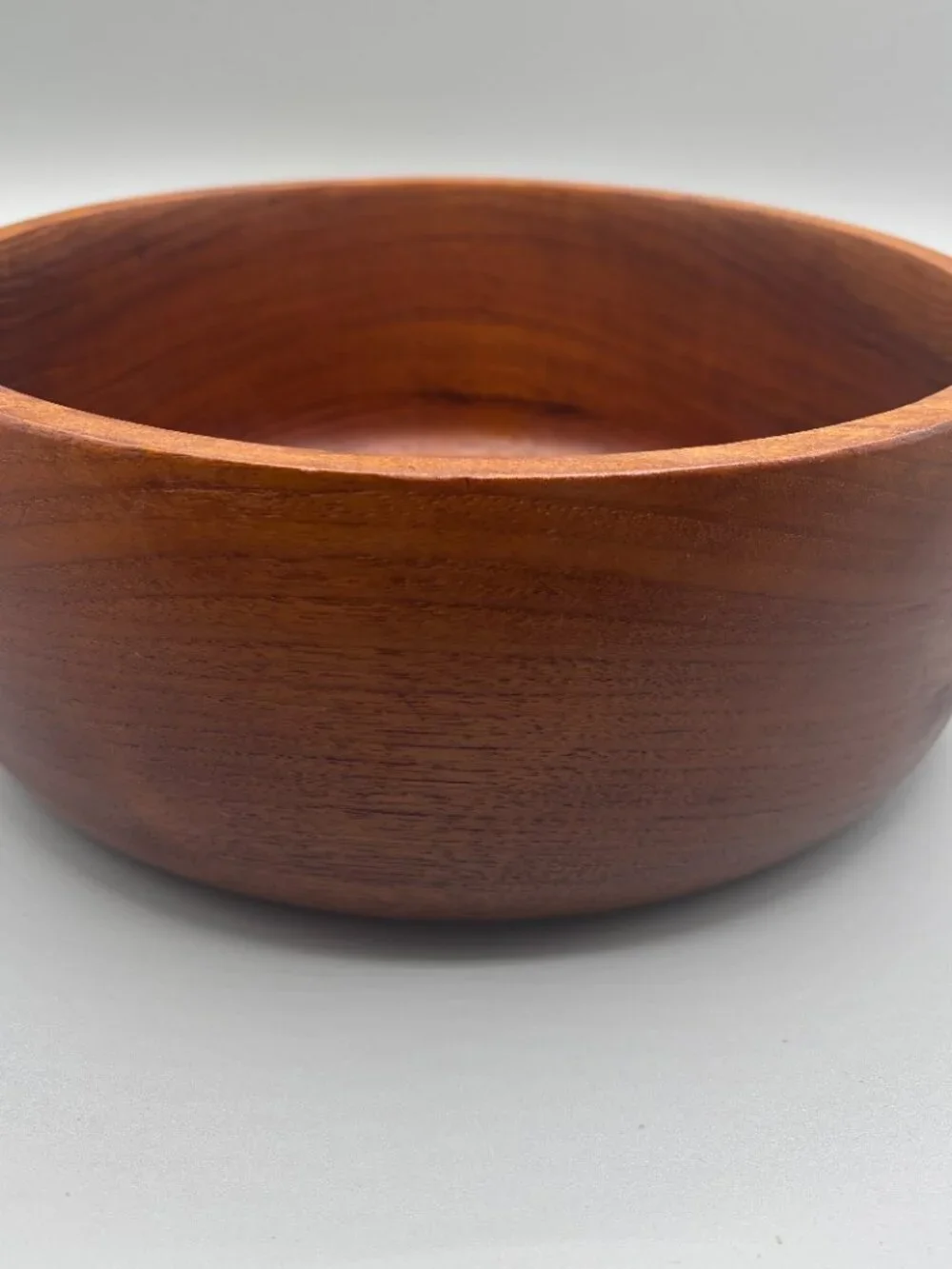 Vintage Genuine Teak Wood Salad Bowl 9.5